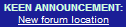 Keen Annoucement: New forum location